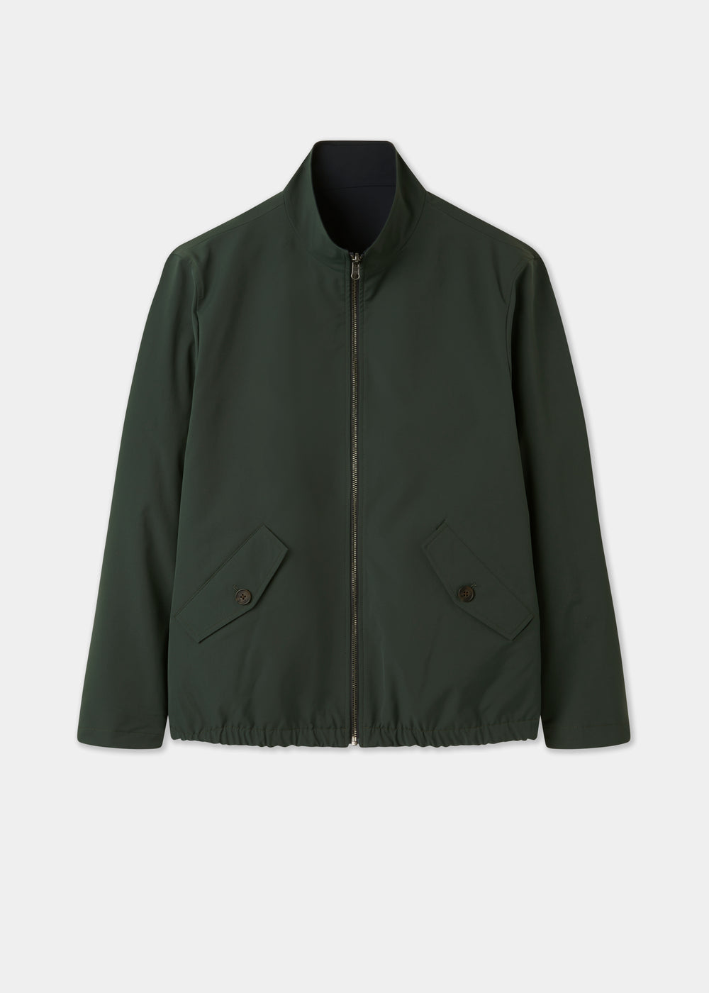 Men's Polyester Reversible Bomber Jacket in Green & Navy