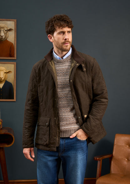 Mens-Quilted-Jacket-Olive
