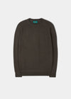 Saddington Baumwoll-Merino-Sweatshirt mit Rundhalsausschnitt in Seetang