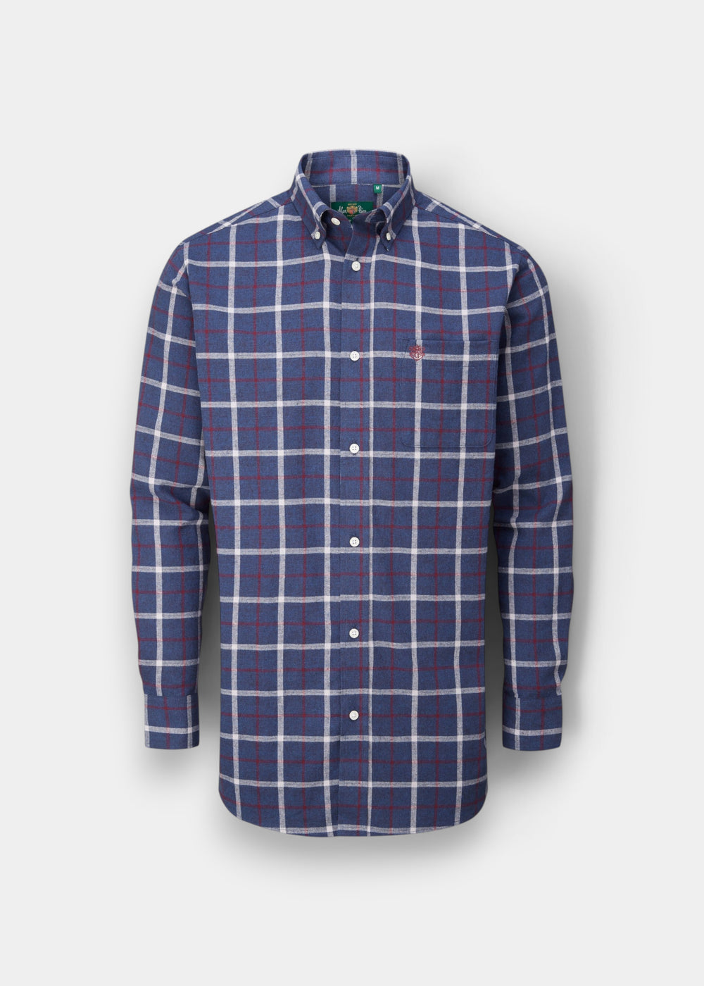Ilkley Flannel Check Shirt In Blue - Shooting Fit