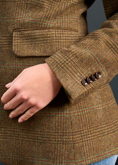 Surrey Ladies Tweed Blazer In Marsh