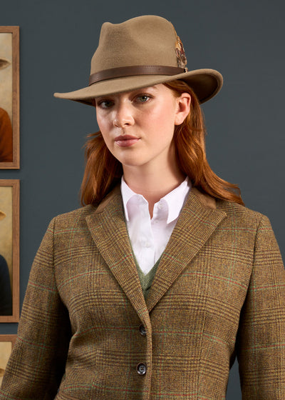 Surrey Ladies Tweed Blazer In Marsh