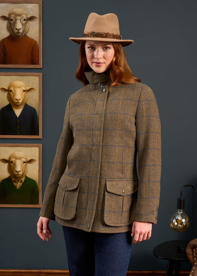 Surrey Ladies Tweed Coat In Seabrook