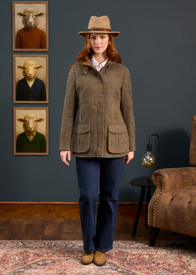 Surrey Ladies Tweed Coat In Seabrook