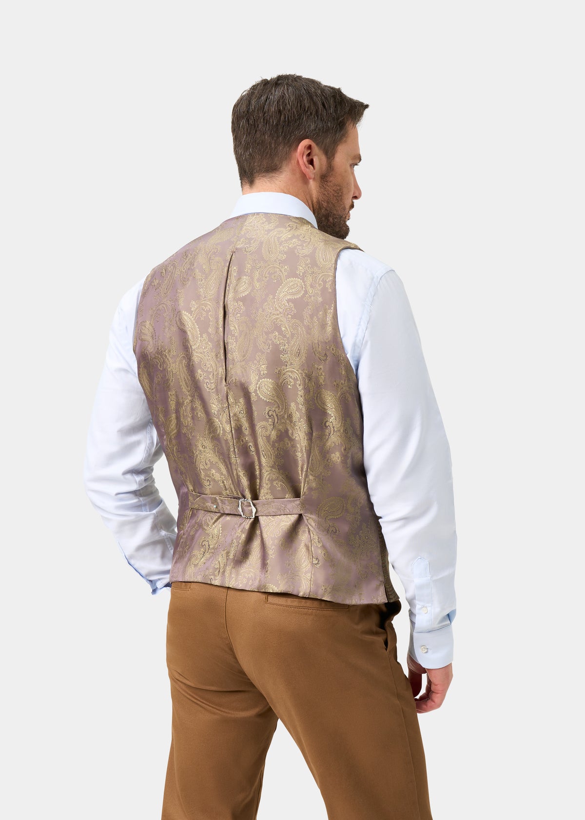 Surrey Herren Tweed Water Repellent Lined Weste in Marsh  -  Regulär Passform