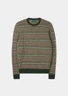 Towthorpe Herren-Pullover aus Lammwolle mit Fairisle-Algenmuster – normale Passform
