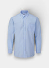 Alan Paine men's regular fit light blue button-down shirt made from breathable cotton with a chest pocket