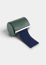 Men's Knitted Wool Tie In Navy