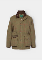 Combrook Men's Tweed Waterproof Shooting Field Coat in Sage  -  Shooting Fit