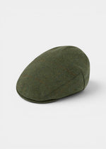 Combrook Men's Tweed Waterproof Flat Cap in Mariner -  Regular Fit