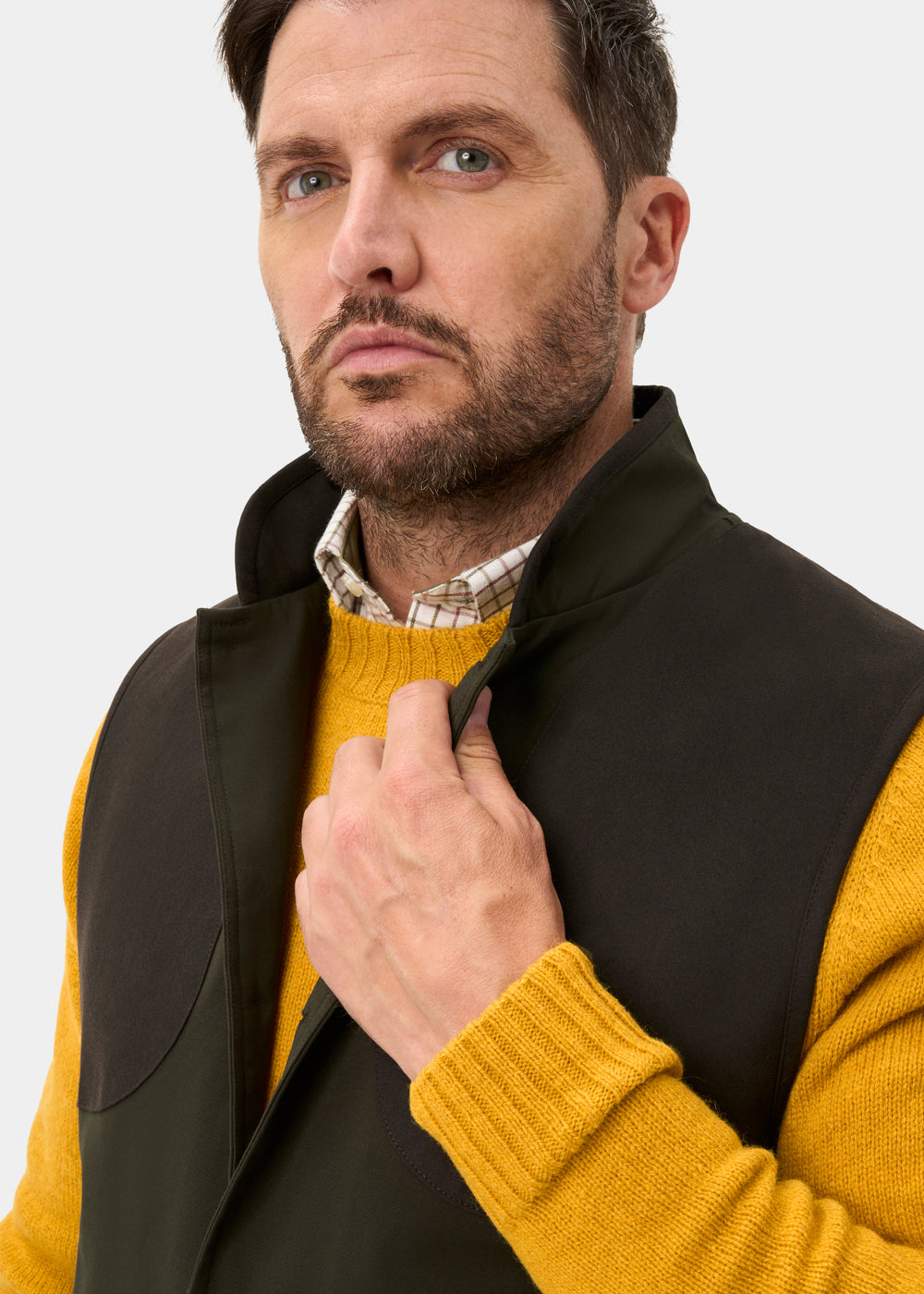 Dunswell Men's Water Repellent Gilet In Olive - Regular Fit