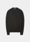Albury Geelong Wollpullover in Kakao – normale Passform