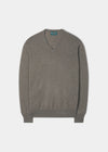 Haddington-Kaschmirpullover in Maus – normale Passform