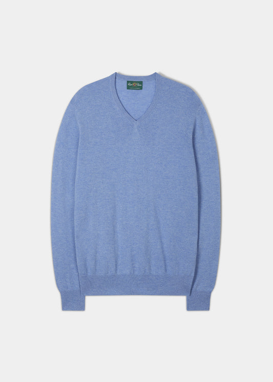 Haddington-Kaschmirpullover in Ocean – normale Passform