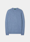 Lenzie Herren-Lammwollpullover in Wellen – normale Passform