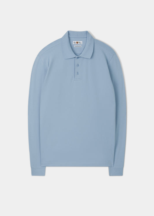 Reed Langarm-Polo in Hellblau.