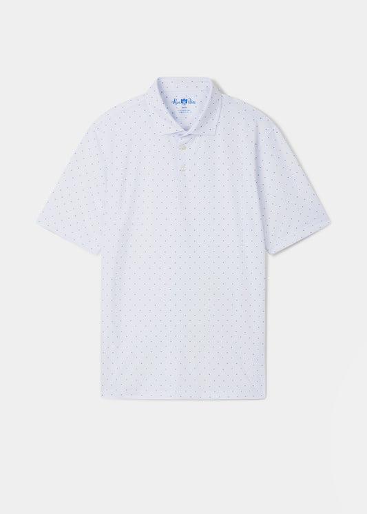 Shalford Performance-Poloshirt mit blauem Druckdesign