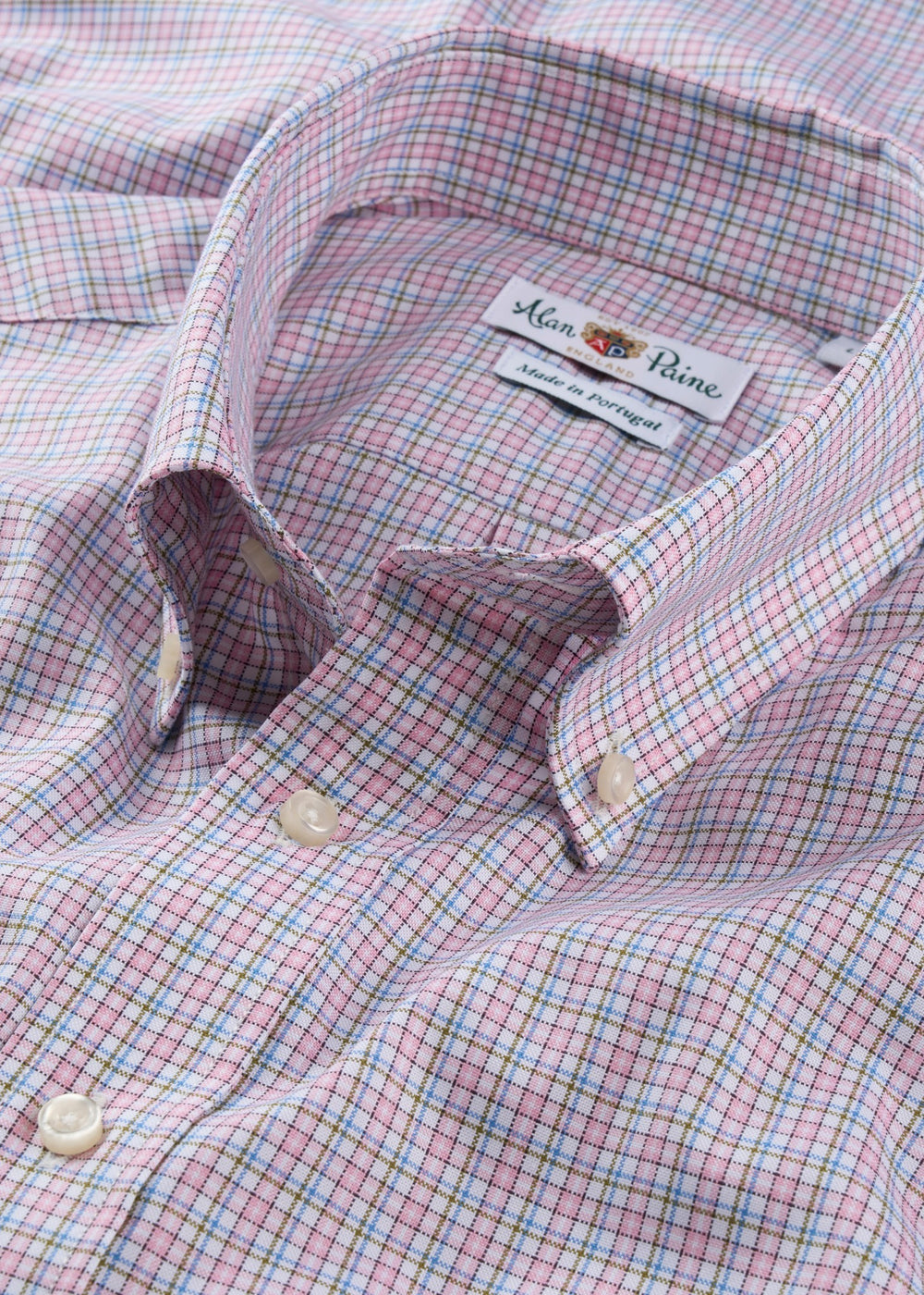 Mirfield Pink Check Cotton Shirt - Classic Fit