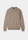 Beige sweater on a light gray background
