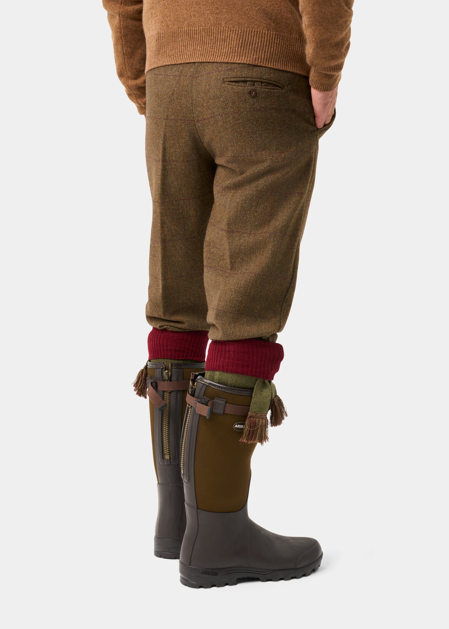 Rutland Men's Tweed Water Repellent Shooting Breeks in Birch -  Regular Fit
