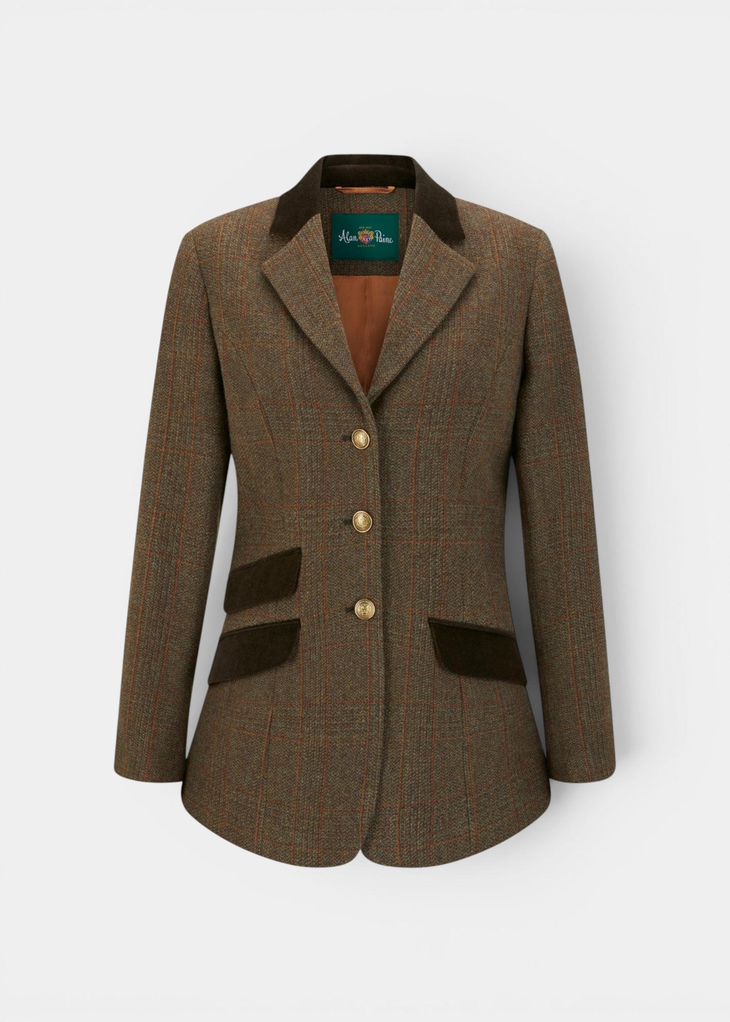Surrey Ladies Tweed Water Repellent Blazer in Field Maple -  Regular Fit