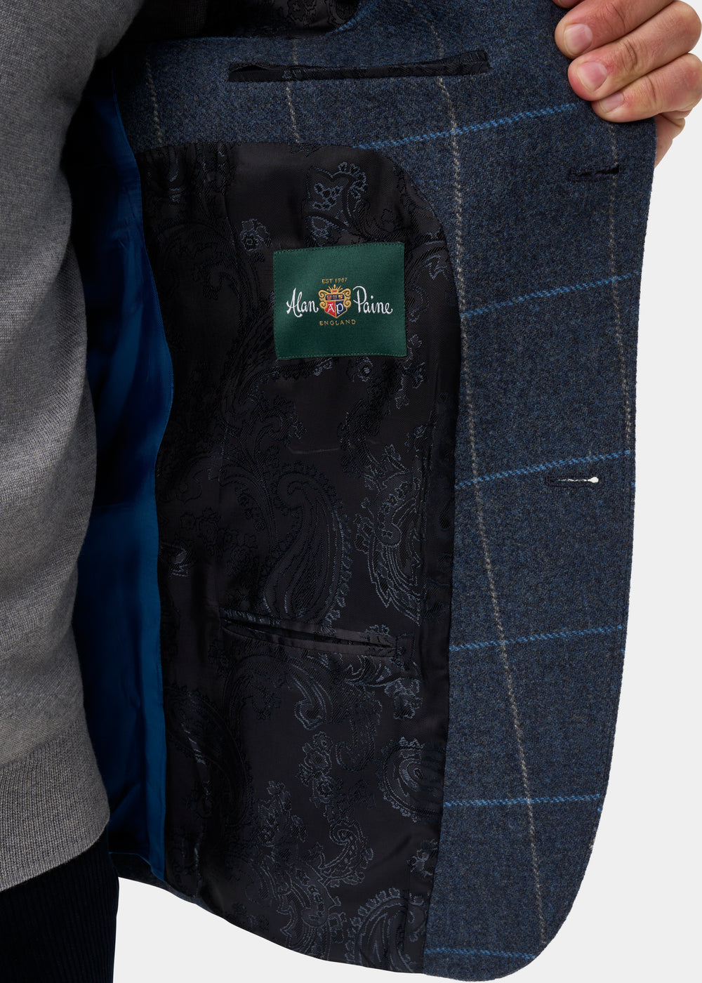 Surrey Men's Tweed Lined Blazer In Midnight Blue - Regular Fit