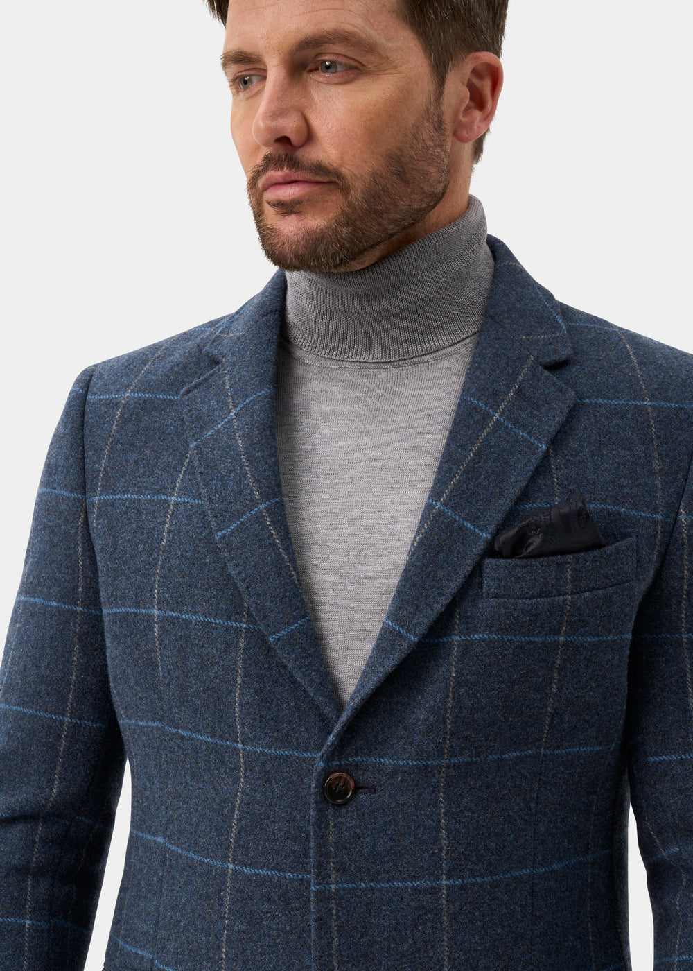 Surrey Men's Tweed Lined Blazer In Midnight Blue - Regular Fit