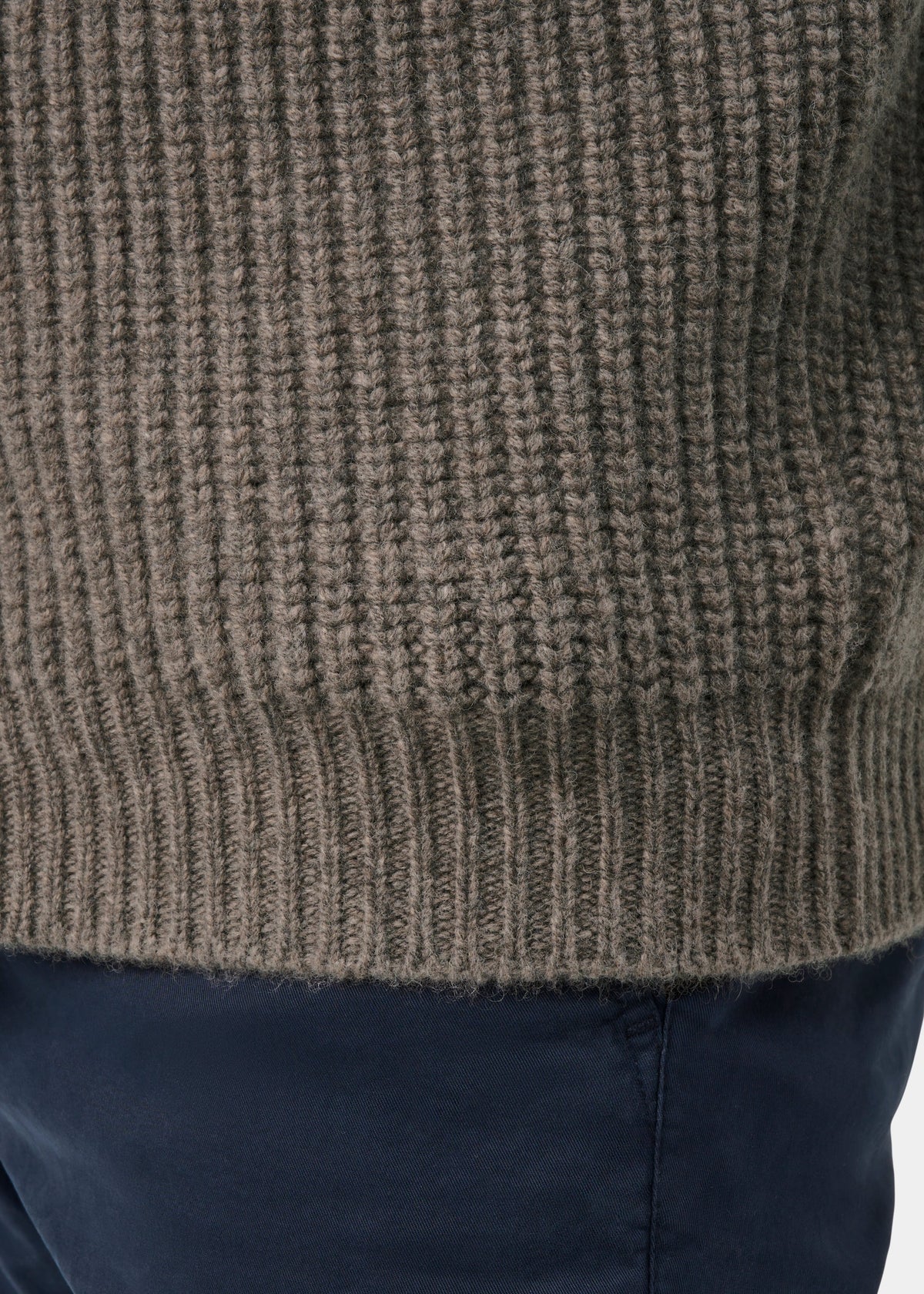 Usworth Lambswool Shawl Collar Jumper In Vole - Regular Fit