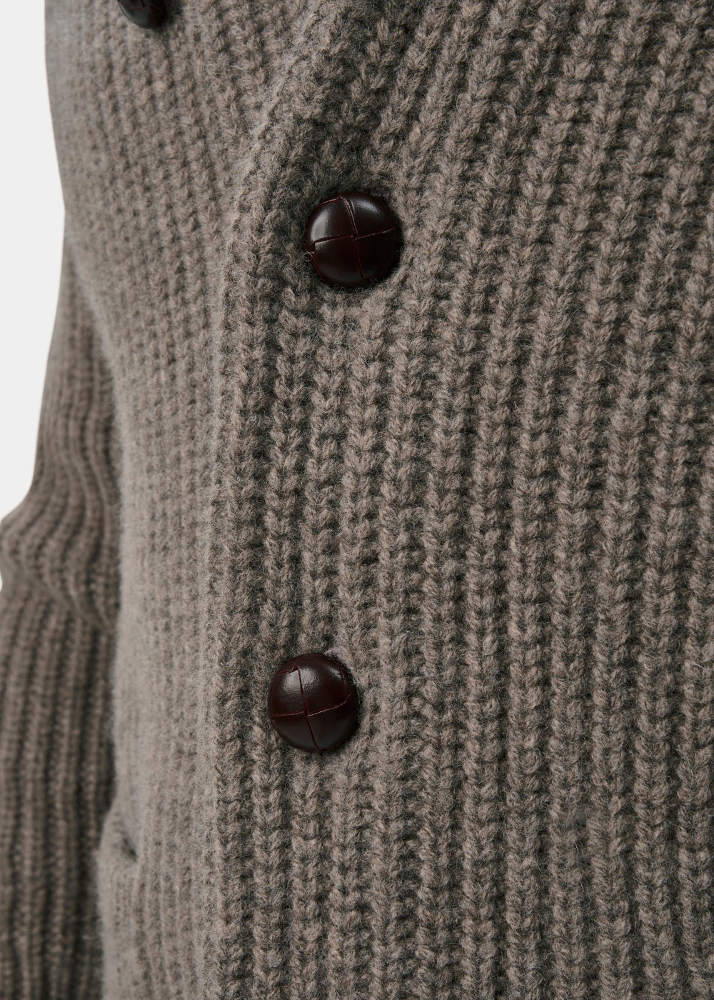 Usworth Lambswool Shawl Collar Jumper In Vole - Regular Fit