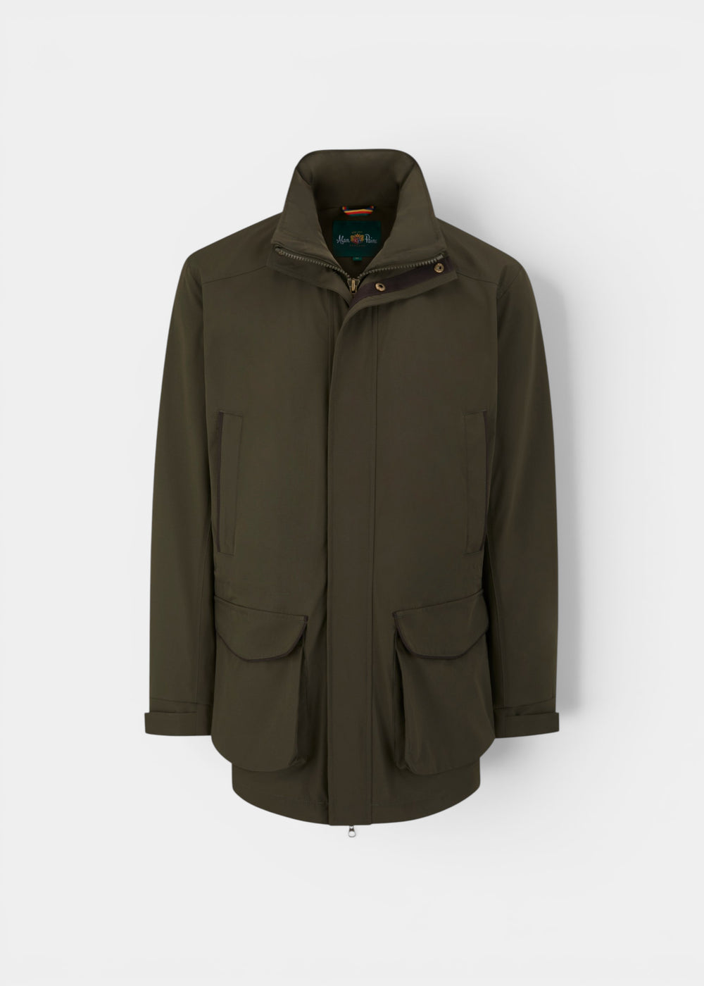 Willsden Men's Waterproof Coat In Olive - Regular Fit