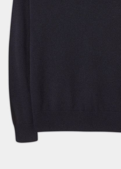 Selkirk-Kaschmirpullover in dunklem Marineblau – klassische Passform