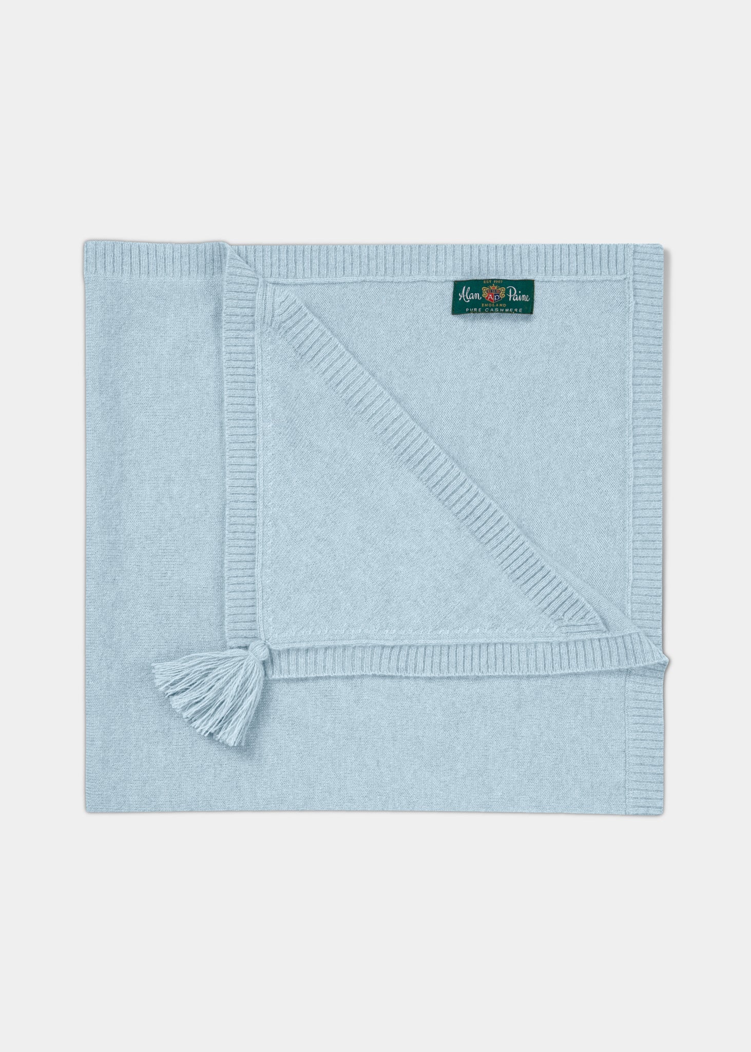 Bavy Alan Cashmere Baby Blanket In Baby Blue – Alan Paine