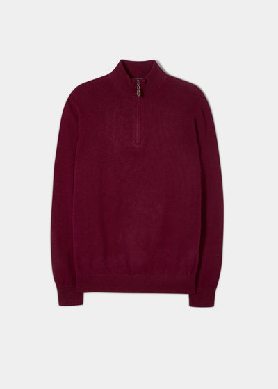 Geelong-Wool-Half-Zip-Sweater-Claret