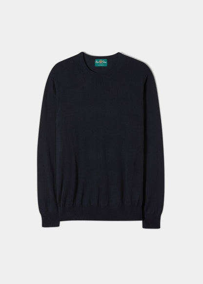 Radstone Herrenpullover aus Merinowolle in dunklem Marineblau – normale Passform