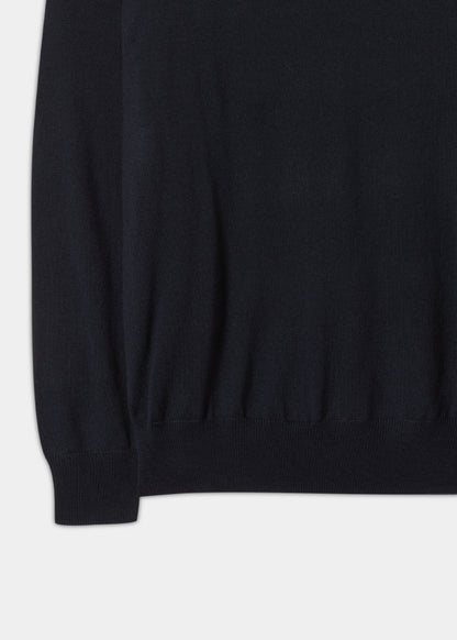 Radstone Herrenpullover aus Merinowolle in dunklem Marineblau – normale Passform
