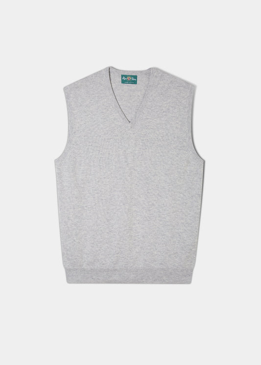 Ellerby Baumwoll-Kaschmir-Pullover in Taubenblau