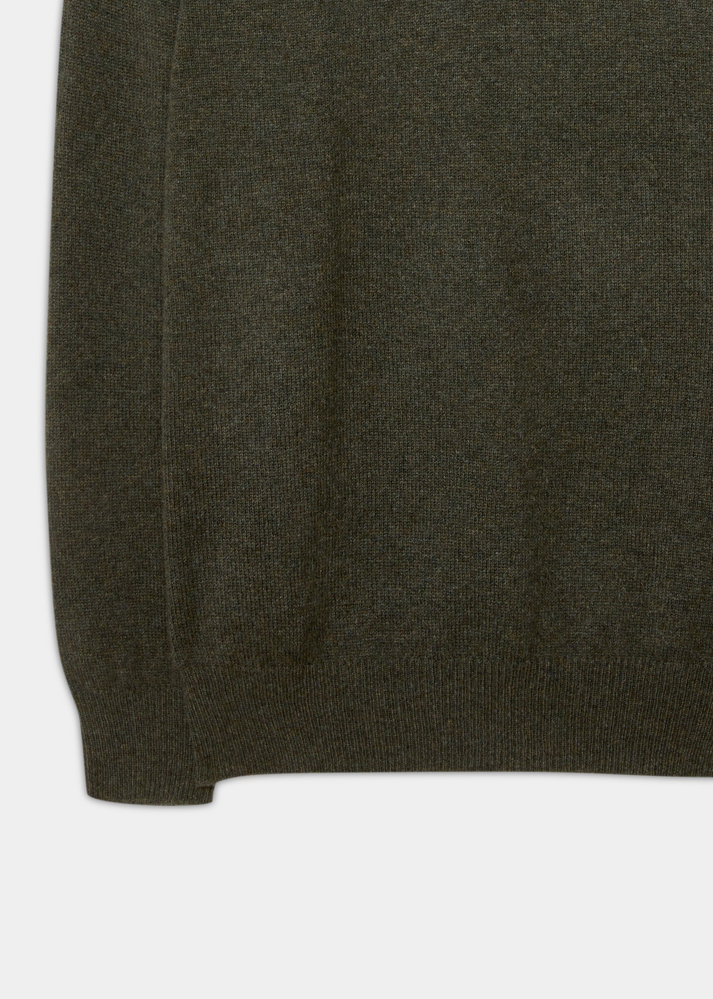 Dorset Herren-Lammwollpullover in Algen – klassische Passform