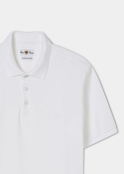 Fritton Piqué-Poloshirt in Weiß