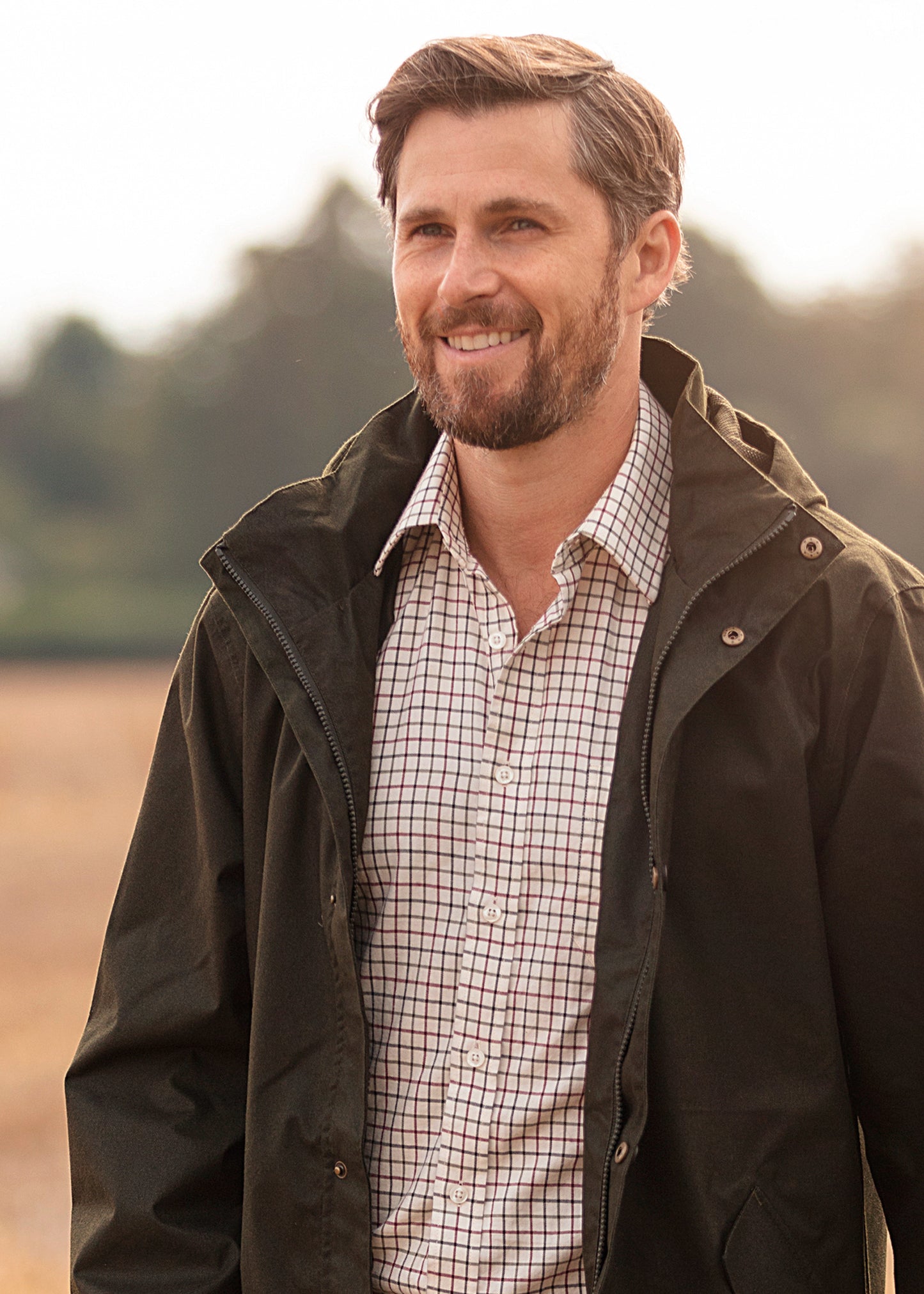 Aylesbury Herren-Hemd mit rotem Karomuster – normale Passform