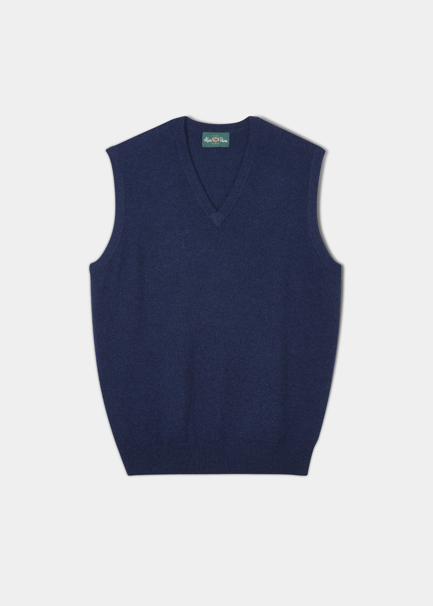 Norfolk Lambswool Slipover in Indigo - Classic Fit
